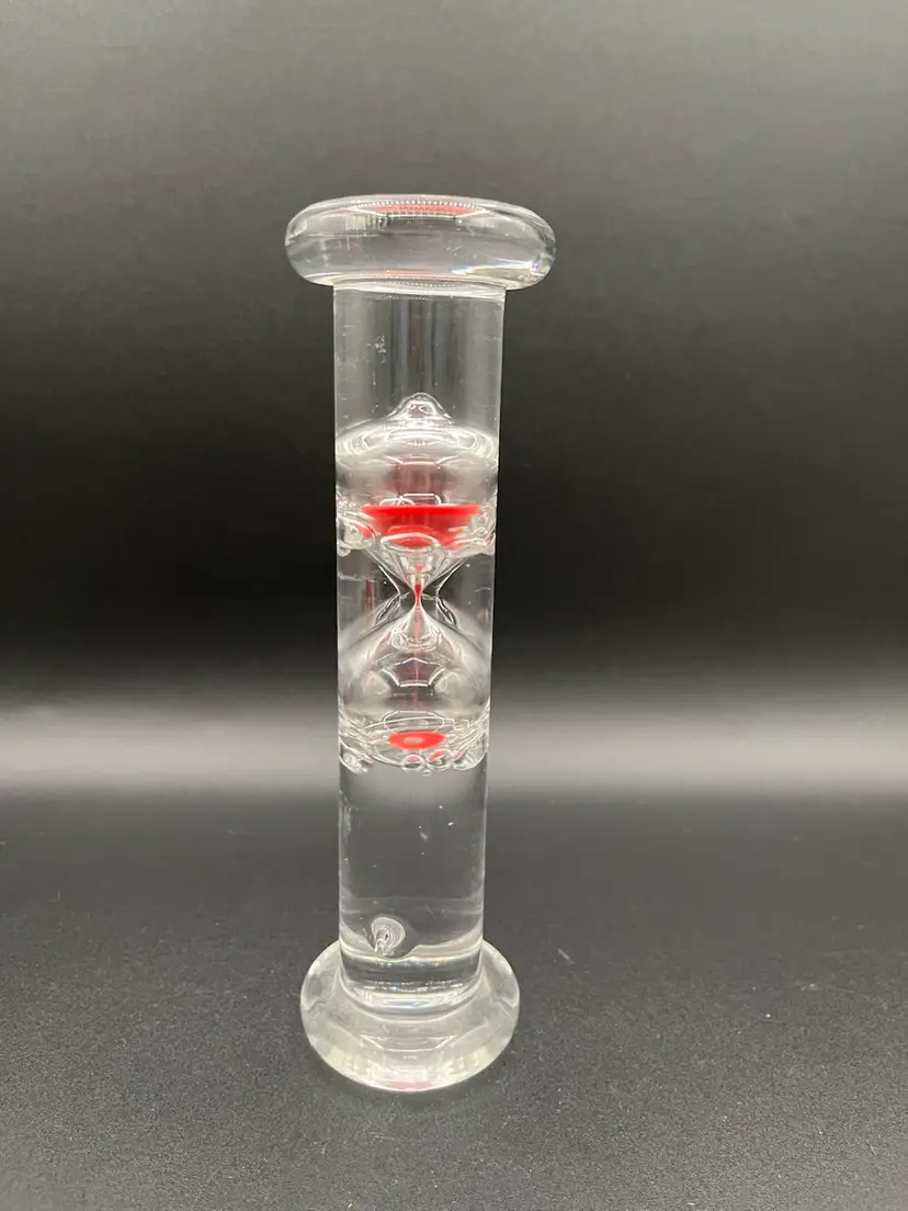 Clear Glass Floating Hourglass Sand Timer In Liquid 8” ⏰