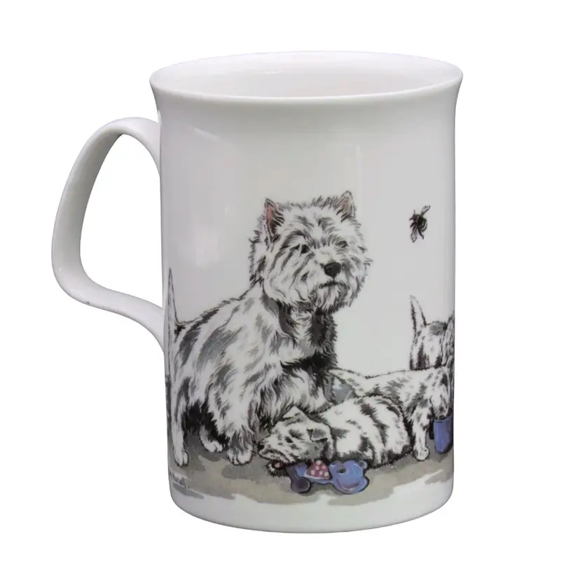 Roy Kirkham Mug Dog Lovers: Westie, White Highland Terrier, Bone China