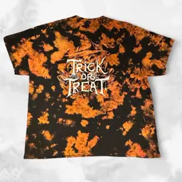 Halloween Trick or Treat Tie Dyed T-shirt 2XL