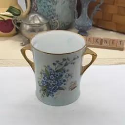 Handpainted Porcelain Vessel Vtg
