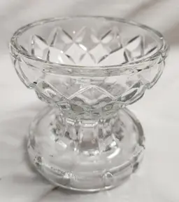 Leeber Pedestal Crystal Glass Bowl/Candle Holder