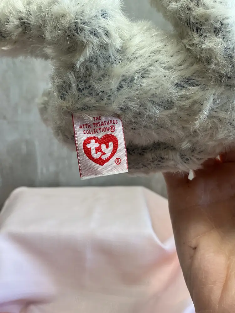 #59 TY long eared  with long whiskers bunny blue patches