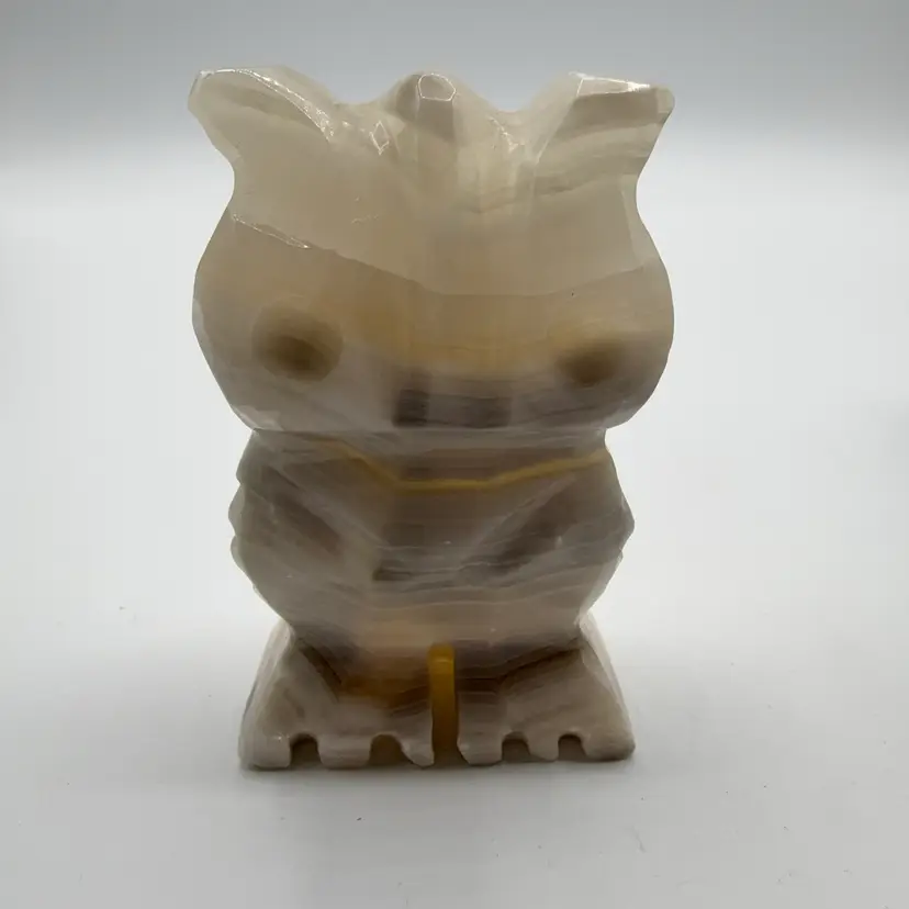 Owl Carved Stone Figurine