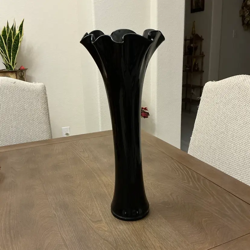 Vintage Black Amethyst Vase