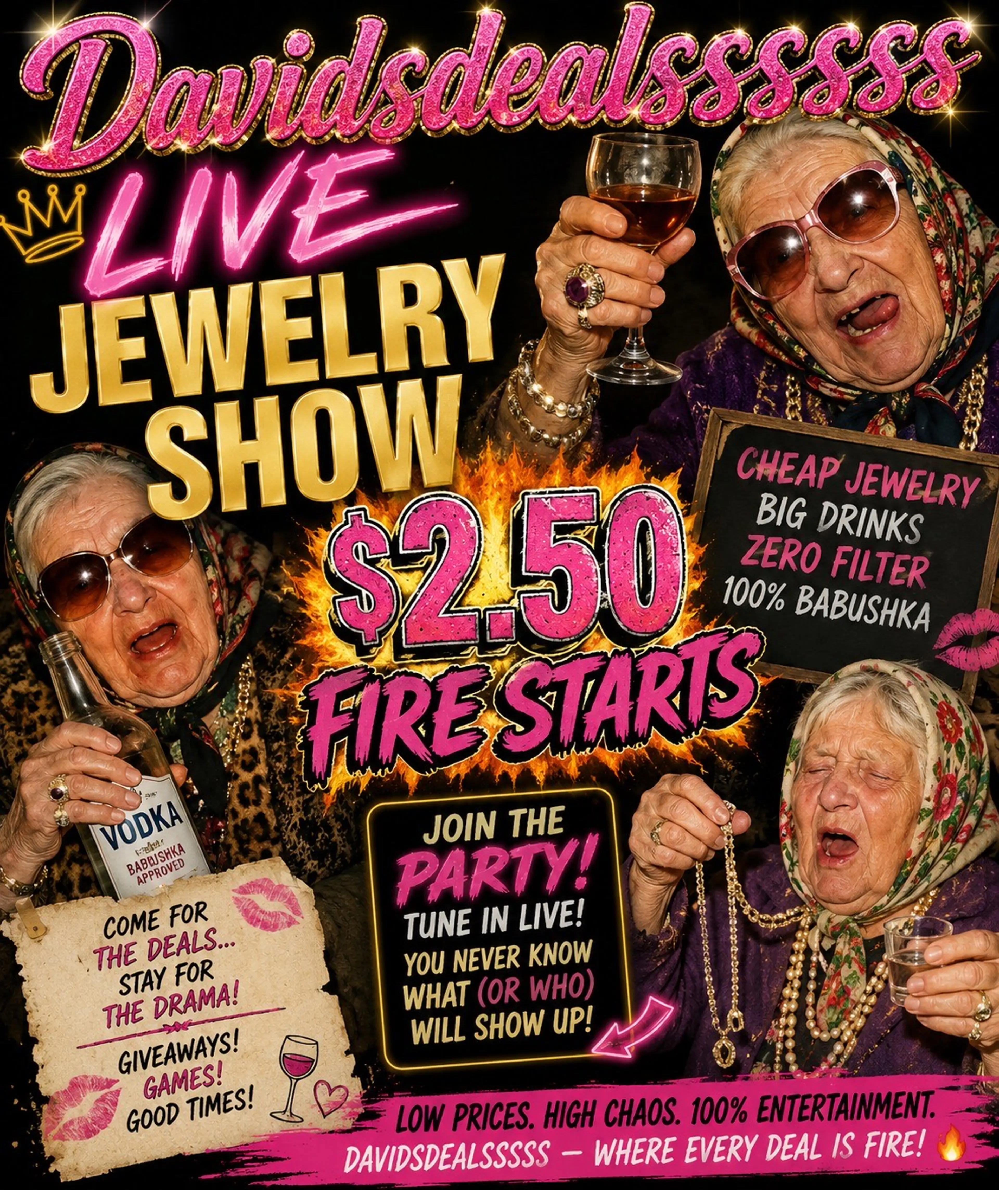 $2.50 Fire Jewelry Starts 