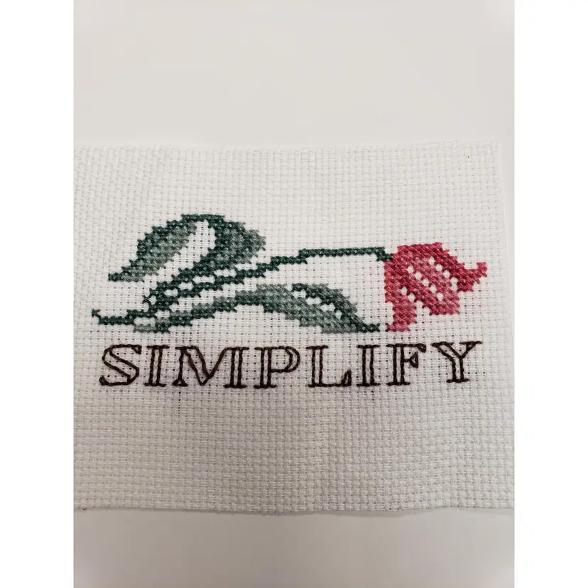 New Cross-stitched Simplify piece