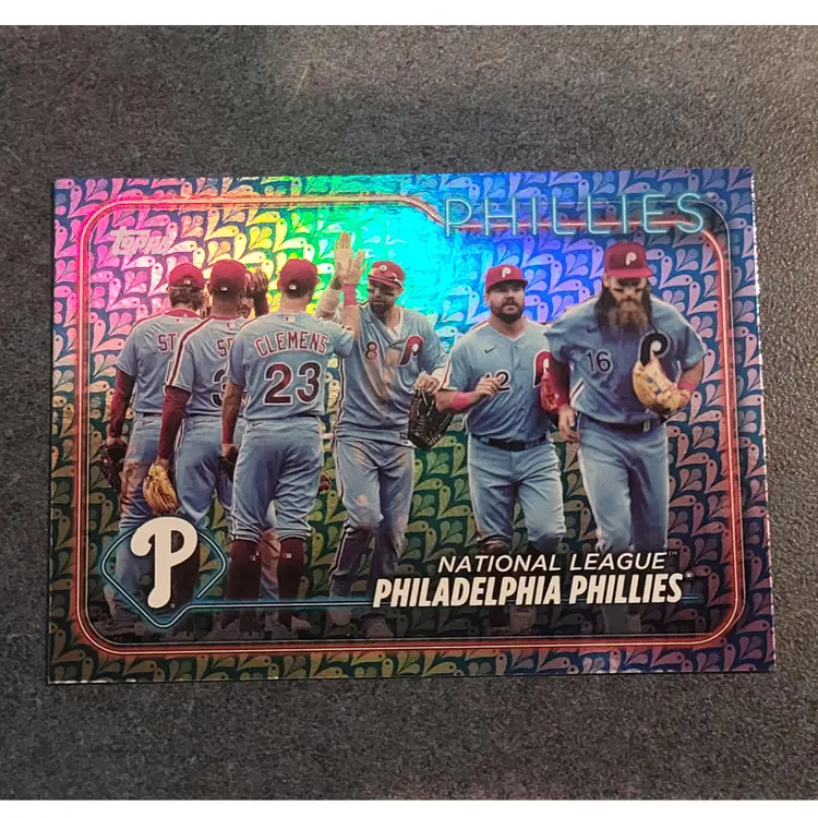 Phillies Team Card 2024 Topps Series 1 #126 Easter Base Variation Philadelphia Phillies