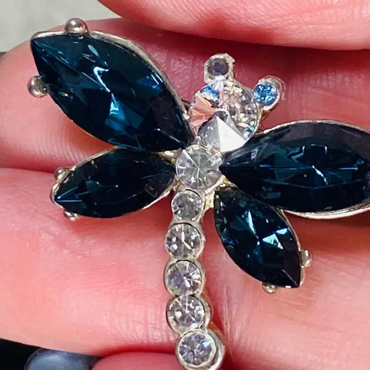 Vintage Dragonfly, 💎 Rhinestone Brooch