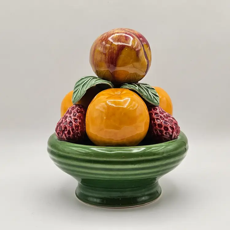 Fruit Bowl Centerpiece Jay Willfred for Andrea Sadek Majolica Vintage Portugal