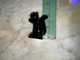 Small Glass Squirrel Black Amethyst
