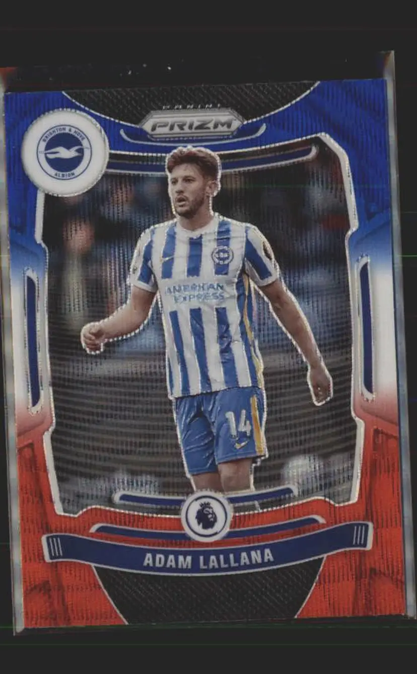 2021-22 Prizm EPL #190 Adam Lallana Prizms Red White and Blue - ( 138 ) - Brighton & Hove Albion