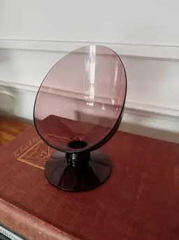 Vintage Morgantown Amethyst Glass Candle Holder