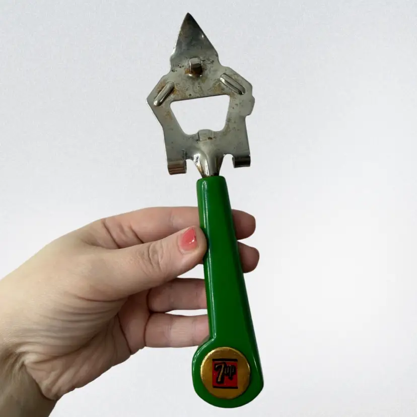 HTF Vintage 70’s Green 7up Bottle Can Opener MCM