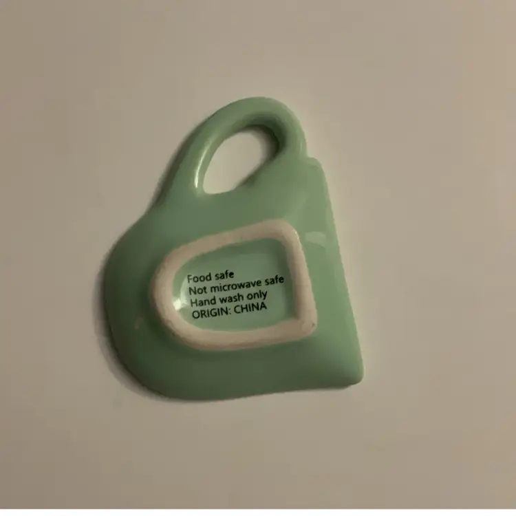 Green Teacup Shaped Teabag Holder