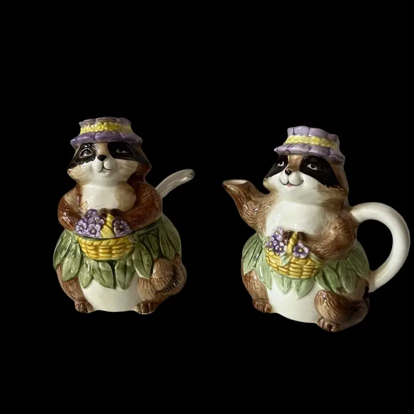 Otagiri Raccoon  - Sugar & Creamer