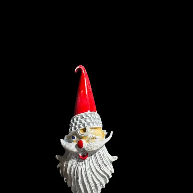 Winking Santa Enamel Painted Brooch