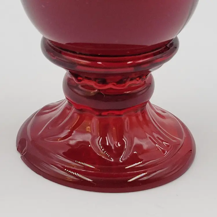 Fenton Glass Ruby Red Egg On Pedestal Blank UNPAINTED