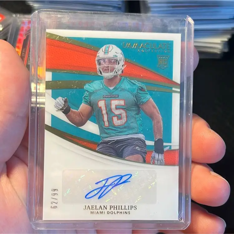 Jaelan Phillips /99 RC Auto Immaculate Collection RC Miami Dolphins