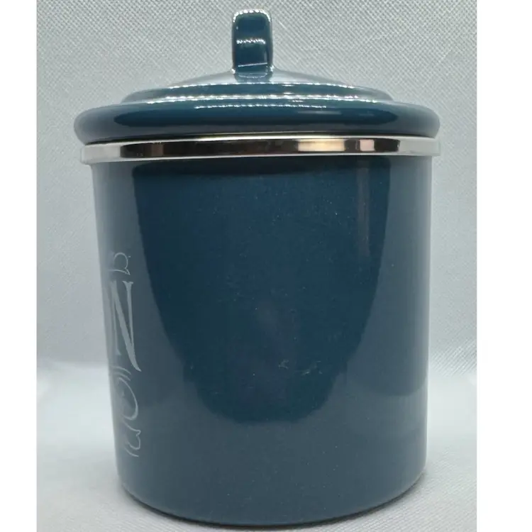 Ayesha Enamel Bacon Grease Holder with Lid