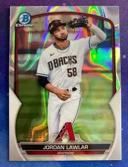 2023 Jordan Lawlar Bowman Chrome Prospect Lava Refractor #BCP-92 /399 Dbacks