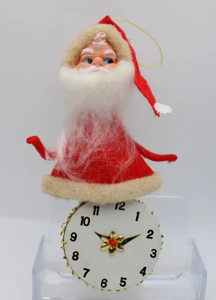Vintage 1960's-1970's Santa Claus Christmas Ornaments