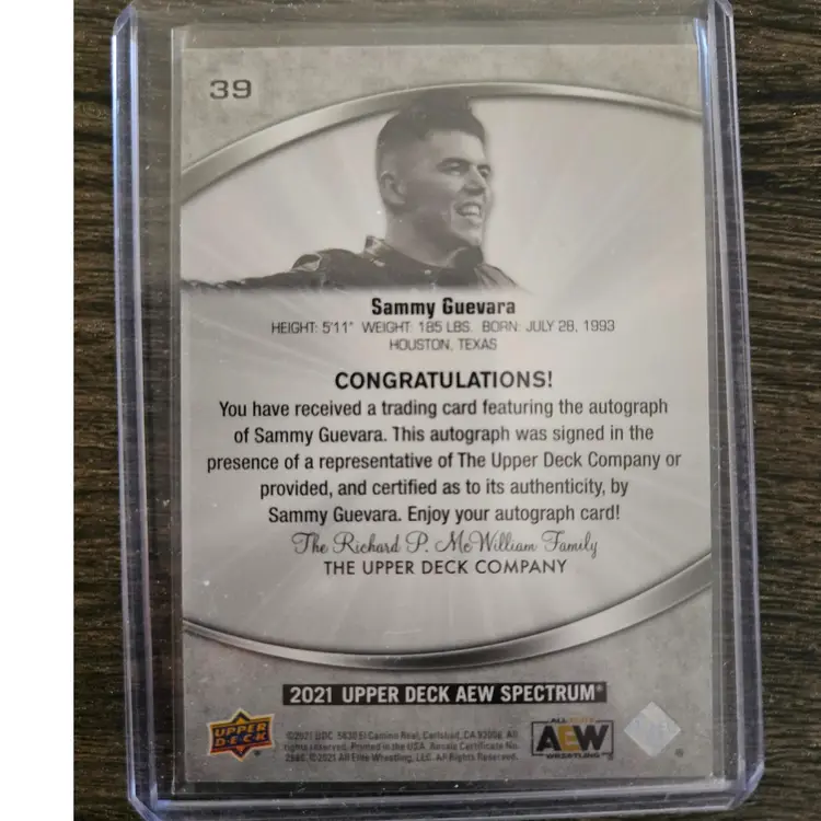 Sammy Guevara Auto AEW Spectrum 2021