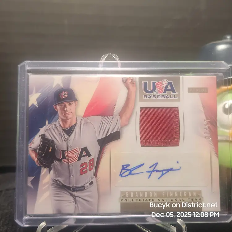 2013 Team USA Relic Auto - Brandon Finnegan Cincinnati Reds 10/20