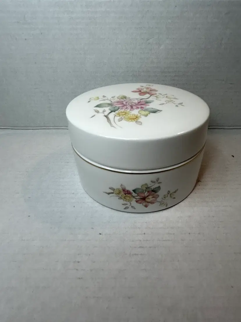 Vintage Royal Doulton Mystic Dawn Bone China Trinket Box With Lid