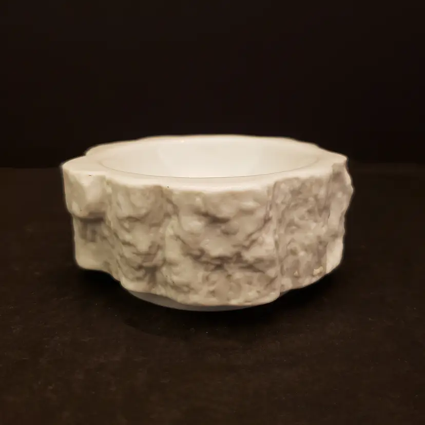 Bareuther Waldsassen Bavaria White Porcelain Ashtray Ernst Fenzl Silvana Vintage