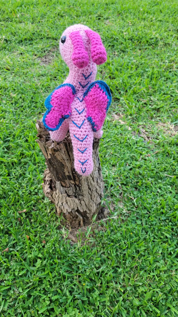 Crochet Butterfly Dragon BELLANI Emotional Support Plush