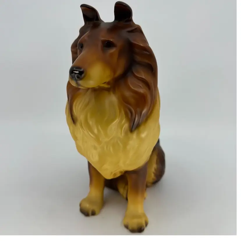 Vintage 1950s Japanese Large Ceramic Collie Dog Figurine