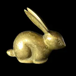 Brass Rabbit: 3.5”x3”x1.5”