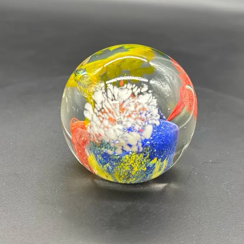Small Multi Color Flower Paper Weight