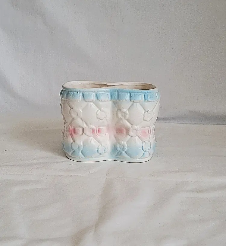 Vase/Planter in the Shape of Baby Shoes