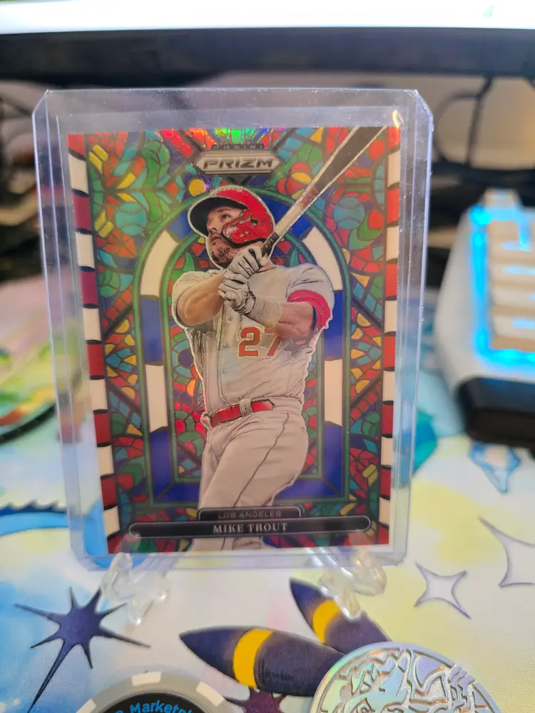 2022 Prizm Mike Trout Stained Glass SP Los Angeles Angels