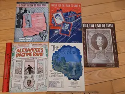 Vintage Sheet Music 5 pieces