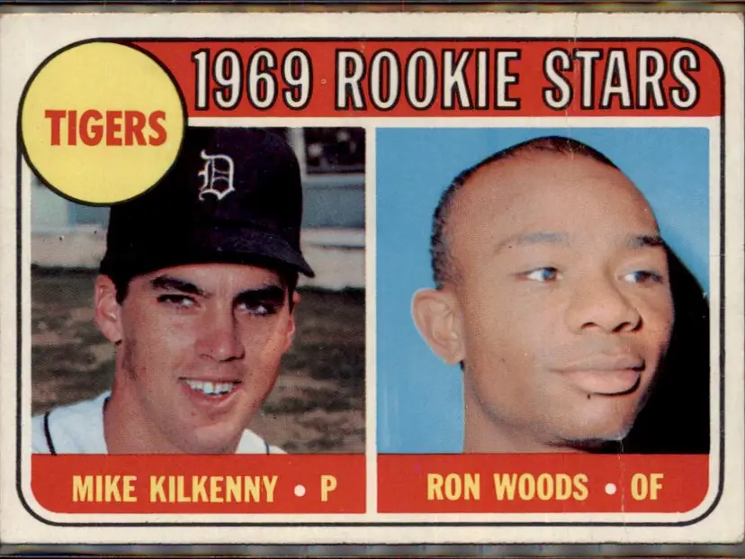 1969 Topps #544 Tigers 1969 Rookie Stars (Kilkenny / Woods) RC - ( pk3 ) - Detroit Tigers