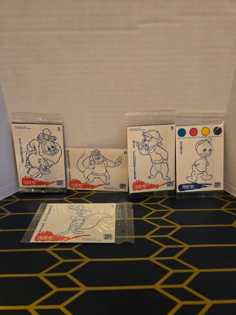 1992 Pro Set Disney Promo Pack-Darkwing Duck Color Me Pack