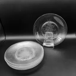 Duralex France Clear Glass Christmas Tree Plates Set Of 6