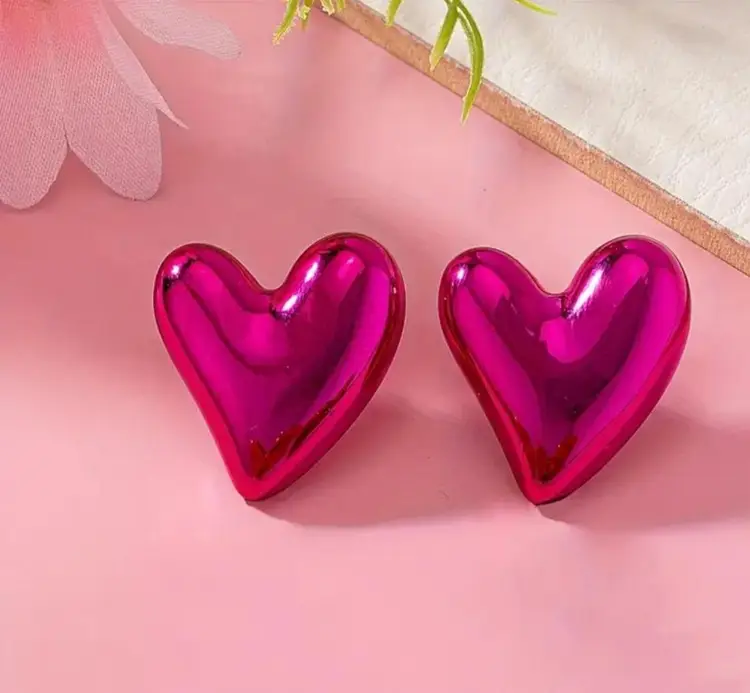 BETSEY JOHNSON  PINK PUFF STUD EARRINGS  NWOT