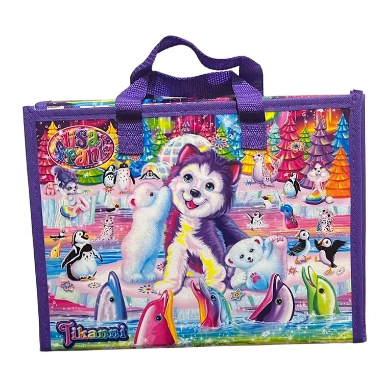 Lisa Frank Unicorn Trifold Portfolio Activity Binder Sticker Pad Rainbow Crayons