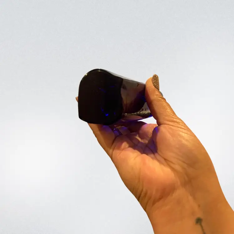 Reijmyre Crystal Cobalt Blue 7.75” Praying Madonna Art Glass Figurine Sweden