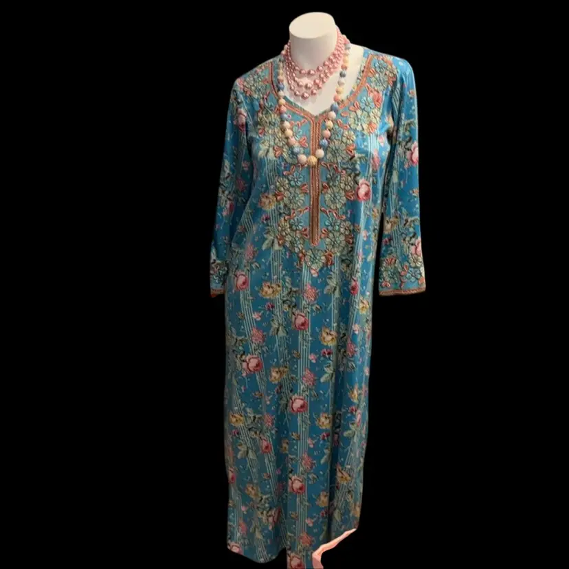 Custom Made Satin Maxi Length Caftan