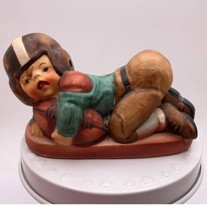 AS IS VTG Napcoware Boy Football Player Japan 4” x 2.5" Ceramic