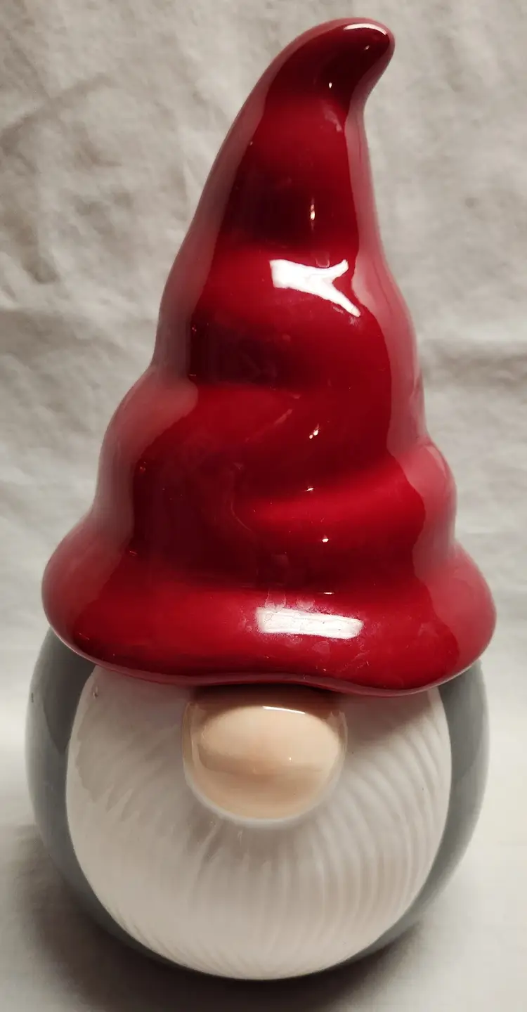 Sleigh Bell Bistro Ceramic Christmas Gnome Canister