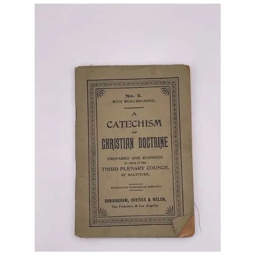 1885 A Catechism of Christian Doctrine Booklet by Third Plenary Council of Baltimore