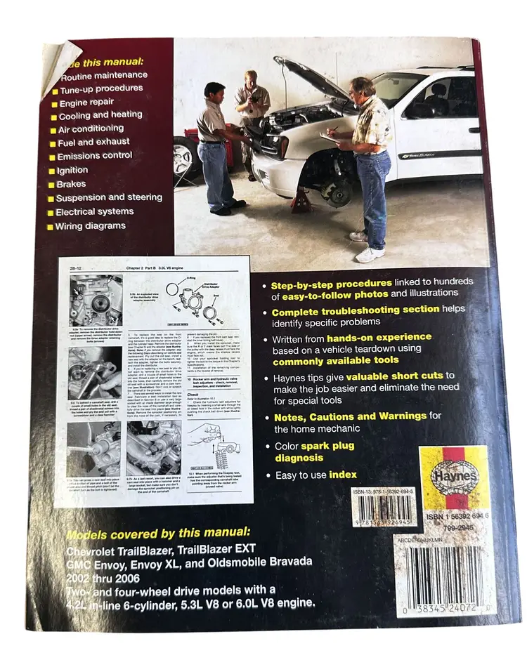 Vtg Haynes Automotive Repair Manual Chevrolet Trailblazer & GMC Envoy