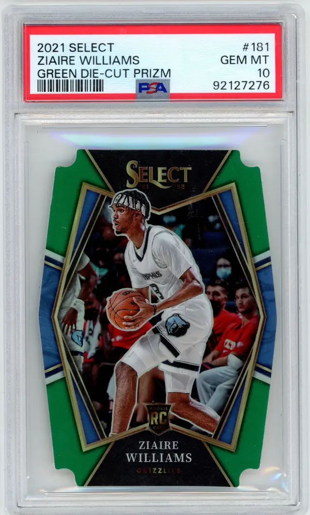 2021 Select ZIAIRE WILLIAMS RC Rookie /5 Green Die-Cut Prizm SSP #181 GRIZZLIES PSA 10 GEM MT