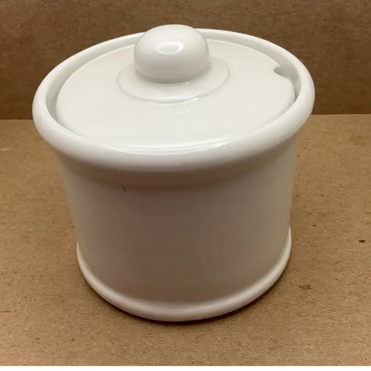 POW2 Sterling Restaurant Ware Honey Condiment Jar White 3.75”
