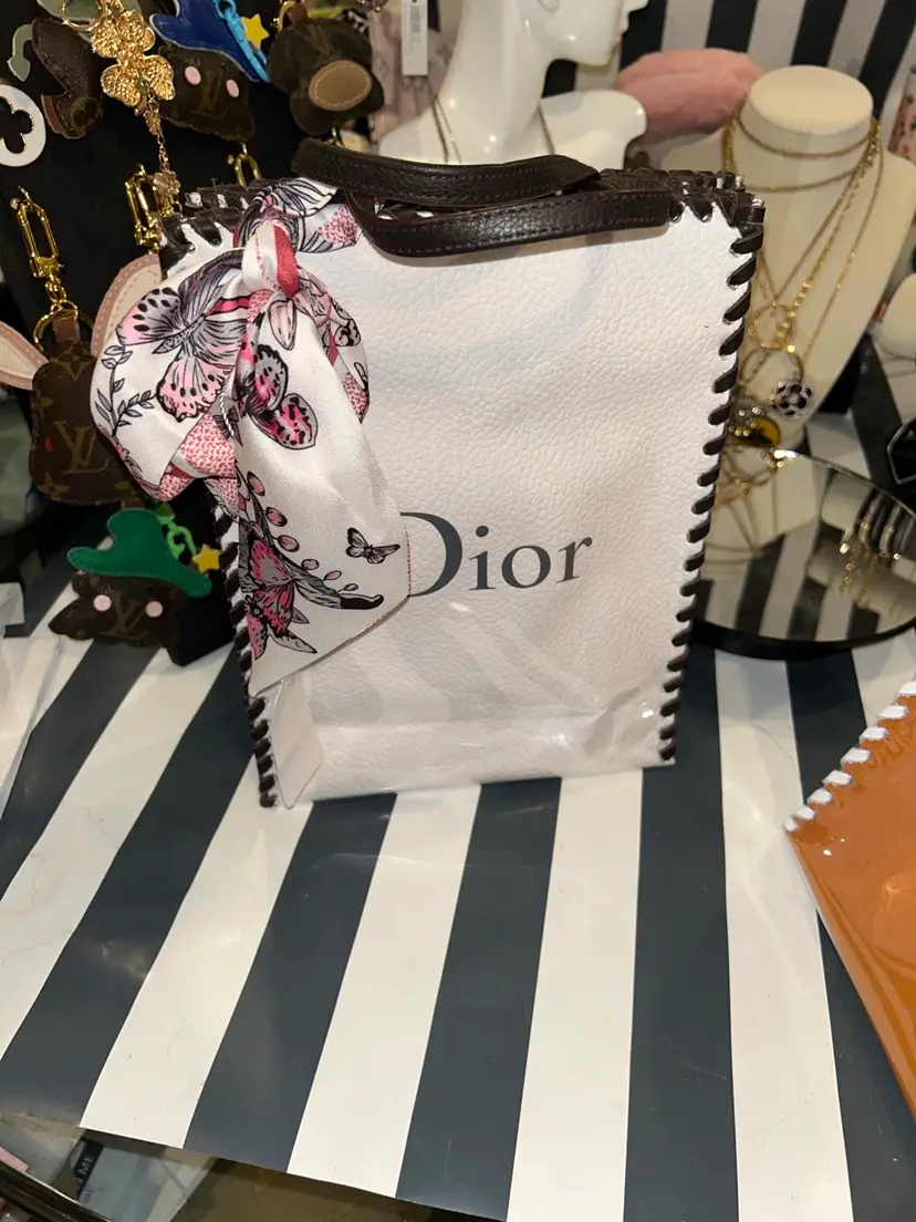 Upcycled Dior Shopping Bag Tote